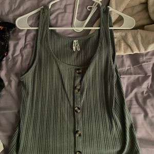 Sage Green Button Up Tank top
